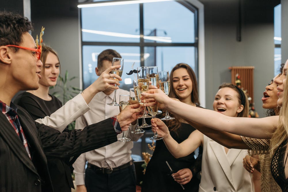 People Doing A Toast